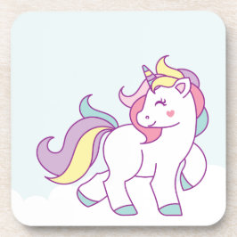 Cute Magical Unicorn Pastel Color Persoonlijk Onderzetter