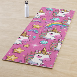 Cute magical unicorn pattern rainbow for her yogamat