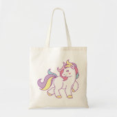 Cute Magical Unicorn Personalized Tote Bag (Voorkant)