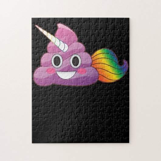 Cute Magical Unicorn Poop Emoji met Rainbow Tail Legpuzzel (Verticaal)
