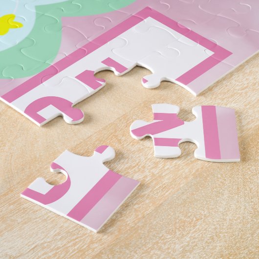 Cute Magical Unicorn Rainbow Legpuzzel (Zijkant)