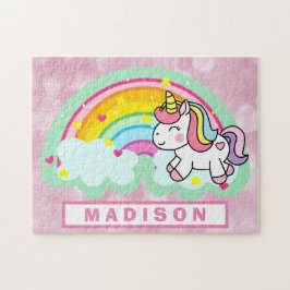Cute Magical Unicorn Rainbow Legpuzzel
