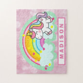 Cute Magical Unicorn Rainbow Legpuzzel (Verticaal)