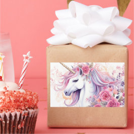 Cute Magical Unicorn Rechthoekige Sticker