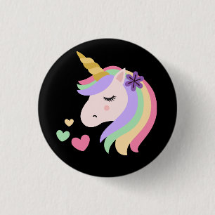Cute Magical Unicorn Ronde Button 3,2 Cm