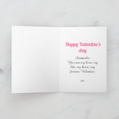 Cute Magical Unicorn Valentijnsdag Card Feestdagen Kaart (Binnen)