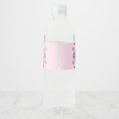 Cute Magical Unicorn Waterfles Etiket (Achterkant)