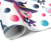 Cute Magical Witch Pattern Cadeaupapier (Rol Hoek)