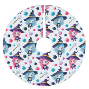 Cute Magical Witch Pattern Kerstboom Rok