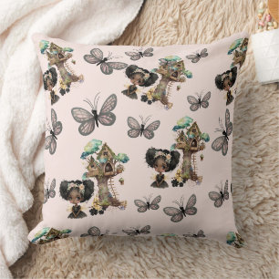 Cute Magical Woodland Fairy Butterfly Kussen