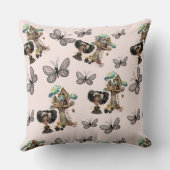 Cute Magical Woodland Fairy Butterfly Kussen (Achterkant)