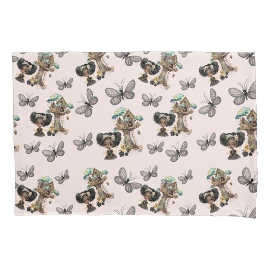 Cute Magical Woodland Fairy Butterfly Kussensloop (Voorkant)