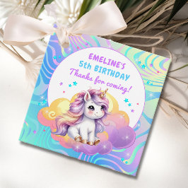 Cute Magicale Eenhoorn Verjaardagsfeestje  Bedankjes Labels