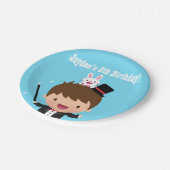 Cute Magicia Kinder Magic Birthday Party Papieren Bordje (Gekanteld)