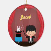 Cute Magicia Magic Bunny Trick Kinder Room Decor Keramisch Ornament (Links)