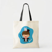 Cute MagiciBoy Magic Bunny Trick, gepersonaliseerd Tote Bag (Voorkant)