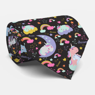 Cute magische dromen eenhoorn patroon stropdas