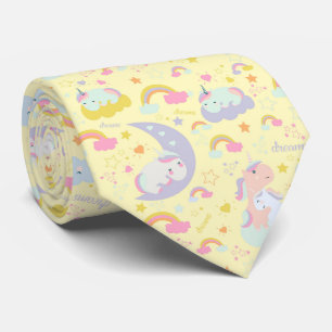 Cute magische dromen eenhoorn patroon stropdas