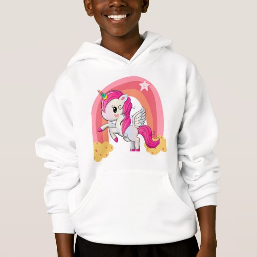 Cute magische eenhoorn kids shirt (Voorkant)