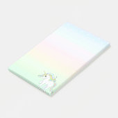 Cute Magische Eenhoorn op Post-it Notities in Past Post-it® Notes (Schuin)