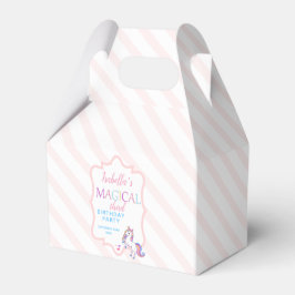 Cute Magische Eenhoorn Roze Verjaardagsfeestje Bedankdoosjes