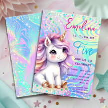Cute Magische Glitter Eenhoorn Verjaardagsfeest