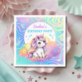 Cute Magische Glitter Eenhoorn Verjaardagsfeestje Servet