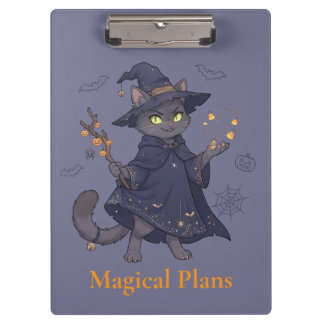 Cute Magische Kat Halloween Klembord
