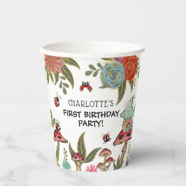 Cute Magische Lieveheersbeestje Meisjes Verjaardag Papieren Bekers