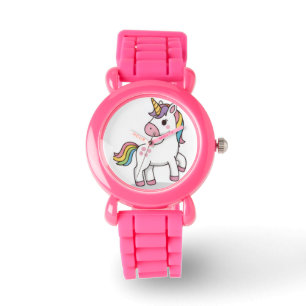 Cute Magische Roze Eenhoorn Pols Horloge voor Kind
