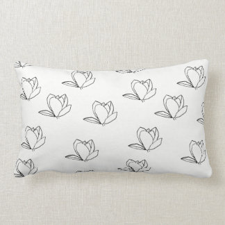 Cute Magnolia Flowers Lumbar Sierkussen Cushion Kussen