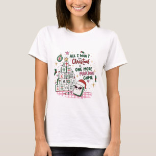 Cute Mahjong-shirt Allemaal Kerstmis T-shirt
