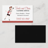 Cute Maid House Cleaning Service Visitekaartje (Voorkant / Achterkant)