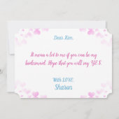 Cute Maid of Honor Invitation Kaart (Achterkant)