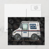 Cute Mail Truck Briefkaart (Voorkant / Achterkant)