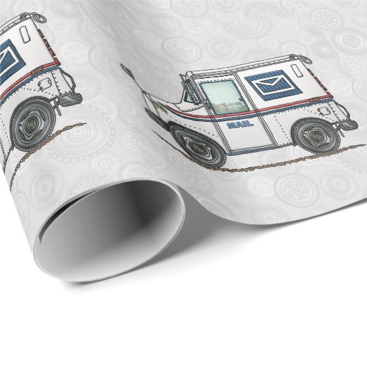 Cute Mail Truck Cadeaupapier (Rol Hoek)
