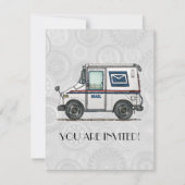 Cute Mail Truck Kaart (Voorkant)