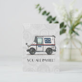 Cute Mail Truck Kaart (Staand voorkant)