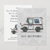 Cute Mail Truck Kaart (Voorkant / Achterkant)