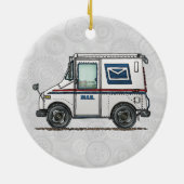 Cute Mail Truck Keramisch Ornament (Achterkant)