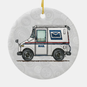 Cute Mail Truck Keramisch Ornament