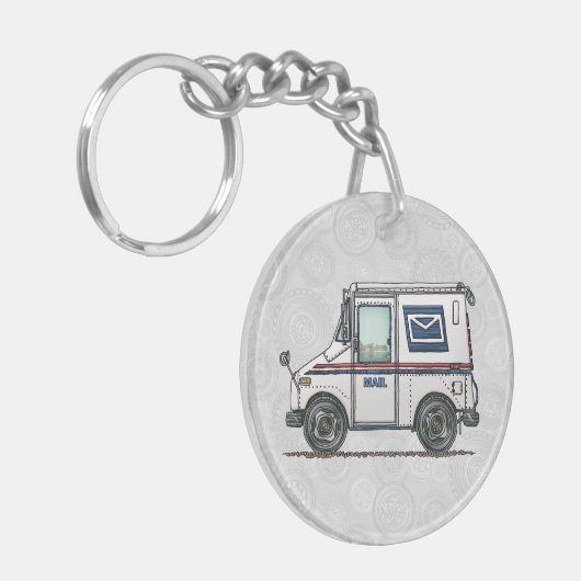 Cute Mail Truck Sleutelhanger (Voorkant Links)
