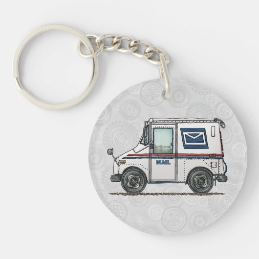 Cute Mail Truck Sleutelhanger (Voorkant)