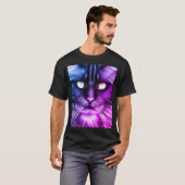 Cute Maine Coon Cat Art T-Shirt (Voorkant volledig)