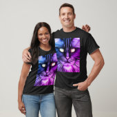 Cute Maine Coon Cat Art T-Shirt (Unisex)