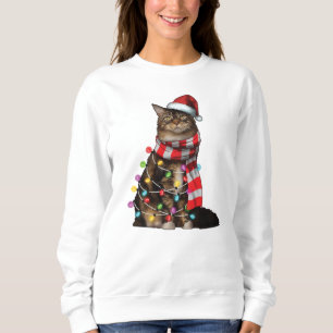 Cute Maine Coon Cat Funny Xmas Holiday Gift Trui