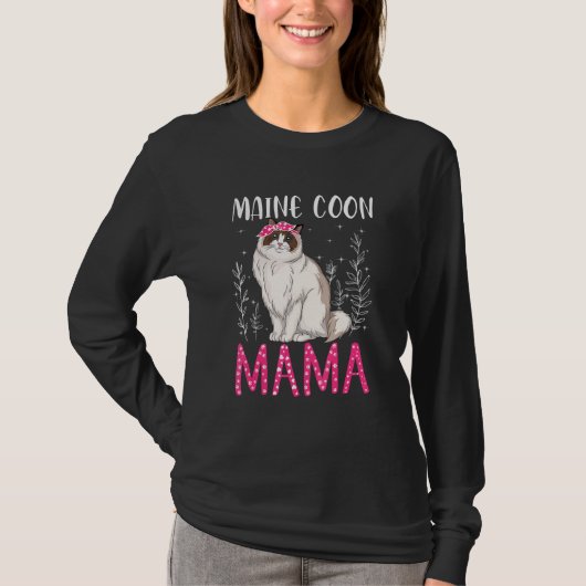 Cute Maine Coon Funny Main Coon Mama Womens Mot T-shirt (Voorkant)