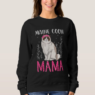 Cute Maine Coon Funny Main Coon Mama Womens Mot Trui
