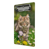 Cute Maine Coon Kitten Cat Flower - Gepersonalisee Mini Klembord (Angled2)