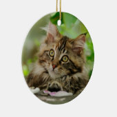 Cute Maine Coon kitten Keramisch Ornament (Rechts)